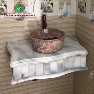 Lavabo Đá Trắng Vân Mây